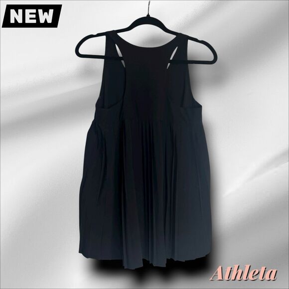 New Athleta Swing Forward Pleated Tank – Black – Size Small - Picture 6 of 8